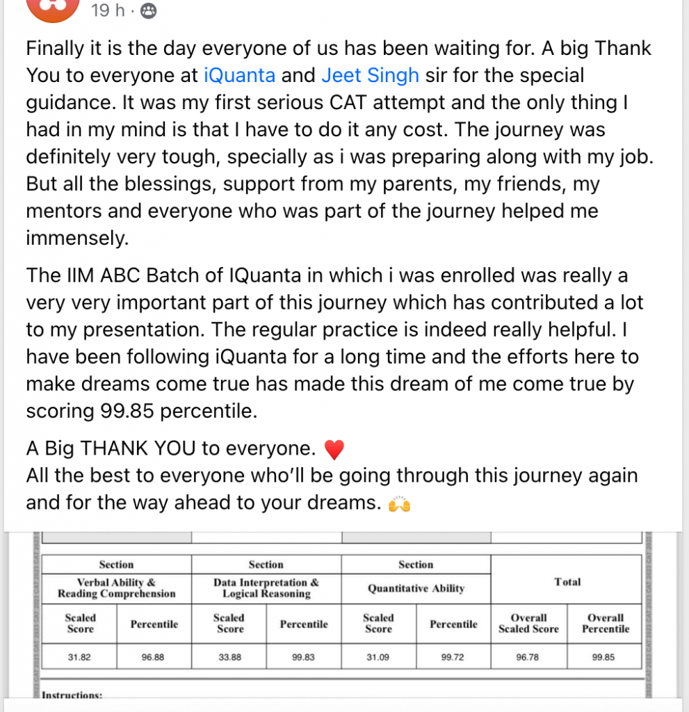 iQuanta Toppers journey